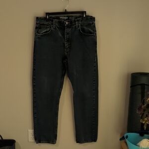 Wrangler Men's Dark Blue Straight Fit Jeans 36 x 32